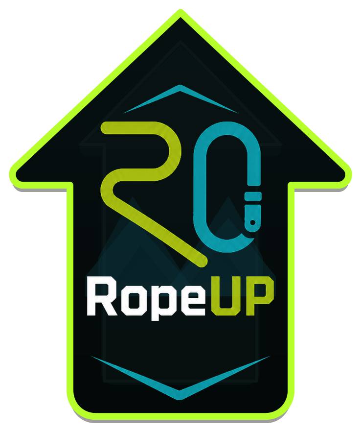 Логотип RopeUP — промышленный альпинизм
